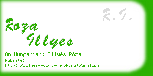 roza illyes business card
