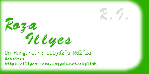 roza illyes business card